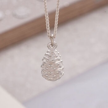 Pine Cone Solid Silver Necklace, 4 of 6