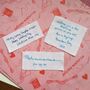 Hand Embroidered Handwritten Note Wedding Dress Label, thumbnail 10 of 12