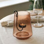 Amber Glass Hurricane Tea Light Holder, thumbnail 1 of 3