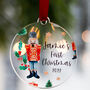 Baby Boy's First Christmas Personalised Bauble, thumbnail 1 of 7