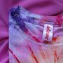 Custom Love Heart Hand Embroidered Tie Dye T Shirt, thumbnail 6 of 8