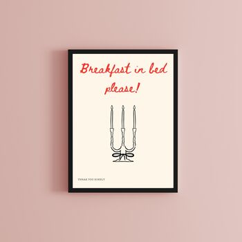 A4 Print, Script, Breakfast In Bed Please, 2 of 5