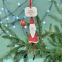 Personalised Santa Basketball Christmas Bauble, thumbnail 1 of 3