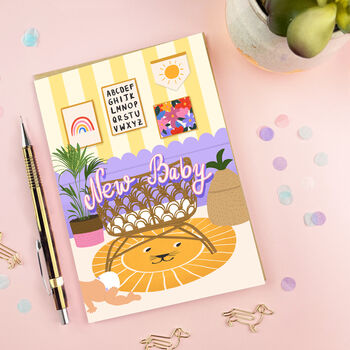 New Baby Boho Interior Room Card, 3 of 4