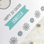 Floral Easter Chick, Personalised Card, thumbnail 3 of 5