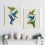 'Antique Hummingbirds Ii' Fine Art Print, thumbnail 3 of 6