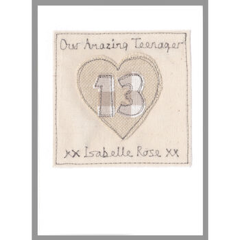 Personalised Heart Birthday Card For Her Any Age, 6 of 12