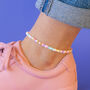 No Waste Pastel Beaded Anklet, thumbnail 1 of 6