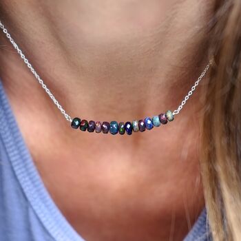 Real Black Opal Necklace, 7 of 10