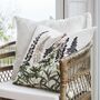Embroidered Meadow Flower Linen Cushion, thumbnail 1 of 4
