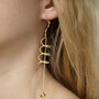 Spiral Chain Drop Earrings, thumbnail 3 of 3