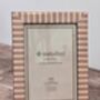 Natalini Pink And Cream Striped Photo Frame, thumbnail 1 of 4