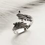 Sterling Silver Wings Adjustable Ring, thumbnail 2 of 6