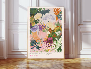 Set Of Two Japanese Flower Garden Art Prints, 5 of 6