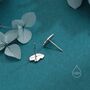 Sterling Silver Mismatched Enamel Frog And Mushroom Stud Earrings, thumbnail 3 of 10