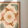 ‘Wild’, Celestial Horse Floral Western Art Print Rodeo Cowboy Poster, thumbnail 3 of 3