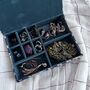 Jewellery Box With Button Closure, Partitions Inside, thumbnail 2 of 8