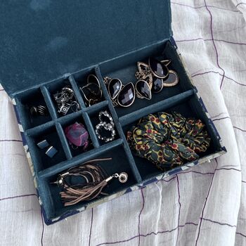 Jewellery Box With Button Closure, Partitions Inside, 2 of 8