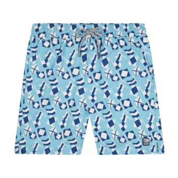 Father And Son Flags Print Matching Swim Shorts, 4 of 8