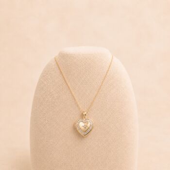 Personalised 9ct Mixed Gold Diamond Heart Locket Necklace With Photos, 7 of 10