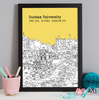 Personalised Durham Graduation Gift Print, 5 of 9