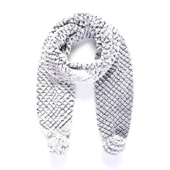 Arctic Fox Faux Fur Waffle Scarf, 2 of 3