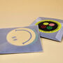 Set Of Four Happy Face Leather Coasters, thumbnail 4 of 4
