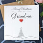 Personalised Handmade Christmas Card For Special Grandmother, thumbnail 1 of 4