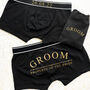 Personalised Date And Back Print Groom Wedding Boxers, thumbnail 3 of 5
