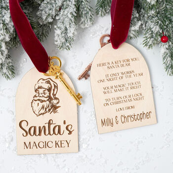 Personalised Santa's Magic Key Kids Christmas Tag, 9 of 9