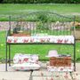 Vintage Grey Arch Backed Garden Bench, thumbnail 4 of 11