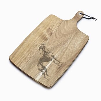 Personalised Greyhound Engraved Acacia Serving Board, 7 of 8