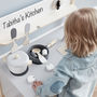 Personalised Wooden Toy Kitchen Set, thumbnail 3 of 7