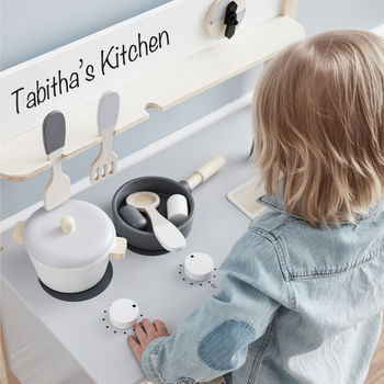 Personalised Wooden Toy Kitchen Set, 3 of 7
