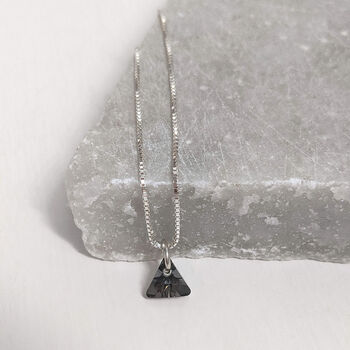 Black Diamond Swarovski Crystal Necklace, 5 of 8
