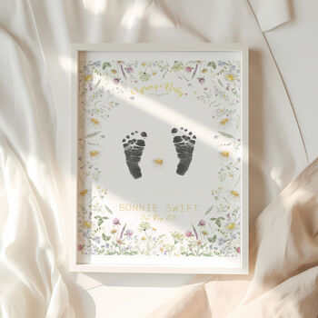 'Spring Baby' Personalised Footprint Keepsake Kit, 4 of 6