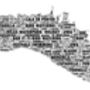 Country Map Personalised Print, thumbnail 8 of 9