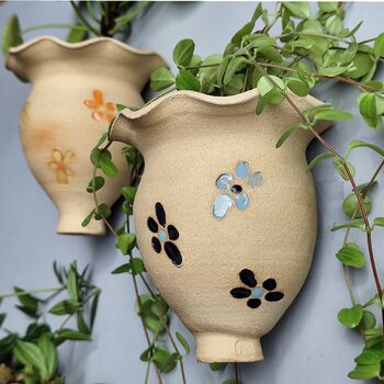 Ceramic Wall Planter Handmade Hanging Plant Pot, 2 of 9