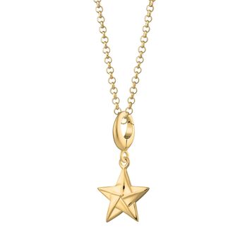 Origami Star Charm Necklace, Sterling Silver Or Gold Plated, 3 of 9