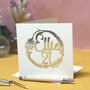 Personalised 21st Floral Birthday Papercut Card, thumbnail 2 of 12