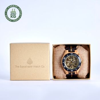 The Rosewood: Handmade Mechanical Wood Watch For Men, 2 of 5