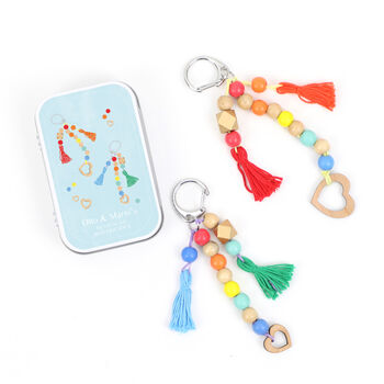 Personalised 'You And Me' Tassel Keyring Gift Kit, 7 of 9