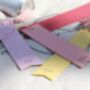 Personalised Pastel Vegan Leather Bookmark, thumbnail 1 of 2