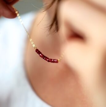July Birthstone Real Ruby Necklace, 2 of 5