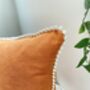 Linen Cushion With Mini Flower Trim, thumbnail 3 of 10