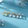 Sterling Silver Tiny Cz Droplet Earrings, thumbnail 1 of 12