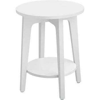 Small Round Table Side Table With Lower Shelf, 10 of 12
