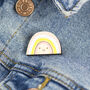 Wooden Rainbow Pin Badge, thumbnail 3 of 5
