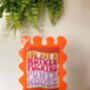 Neon Orange Wall Print Blobby Frame Free Print Included, thumbnail 7 of 10