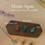 Aurora Rhombus Ocean Agate Earrings, thumbnail 2 of 8